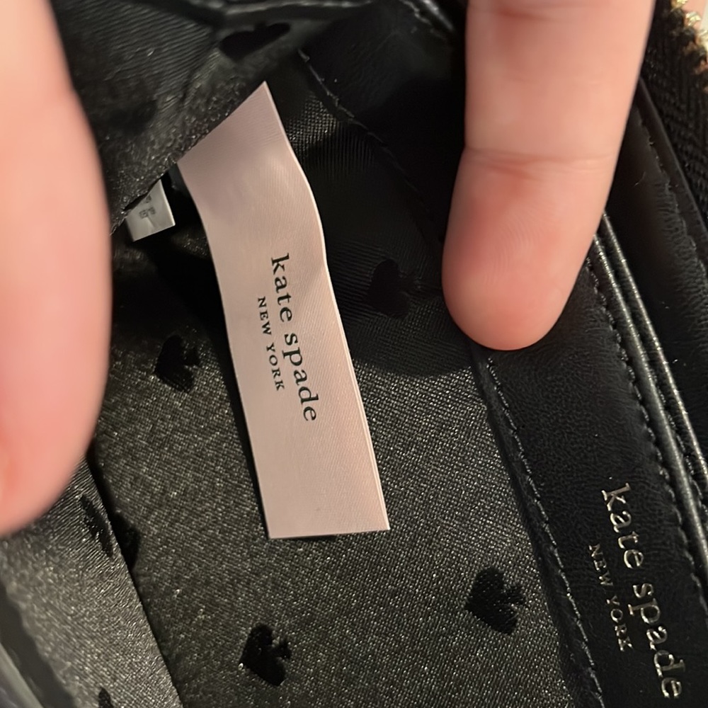 Kate Spade Large Wallet Navy Black Flowers - Picture 5 of 6